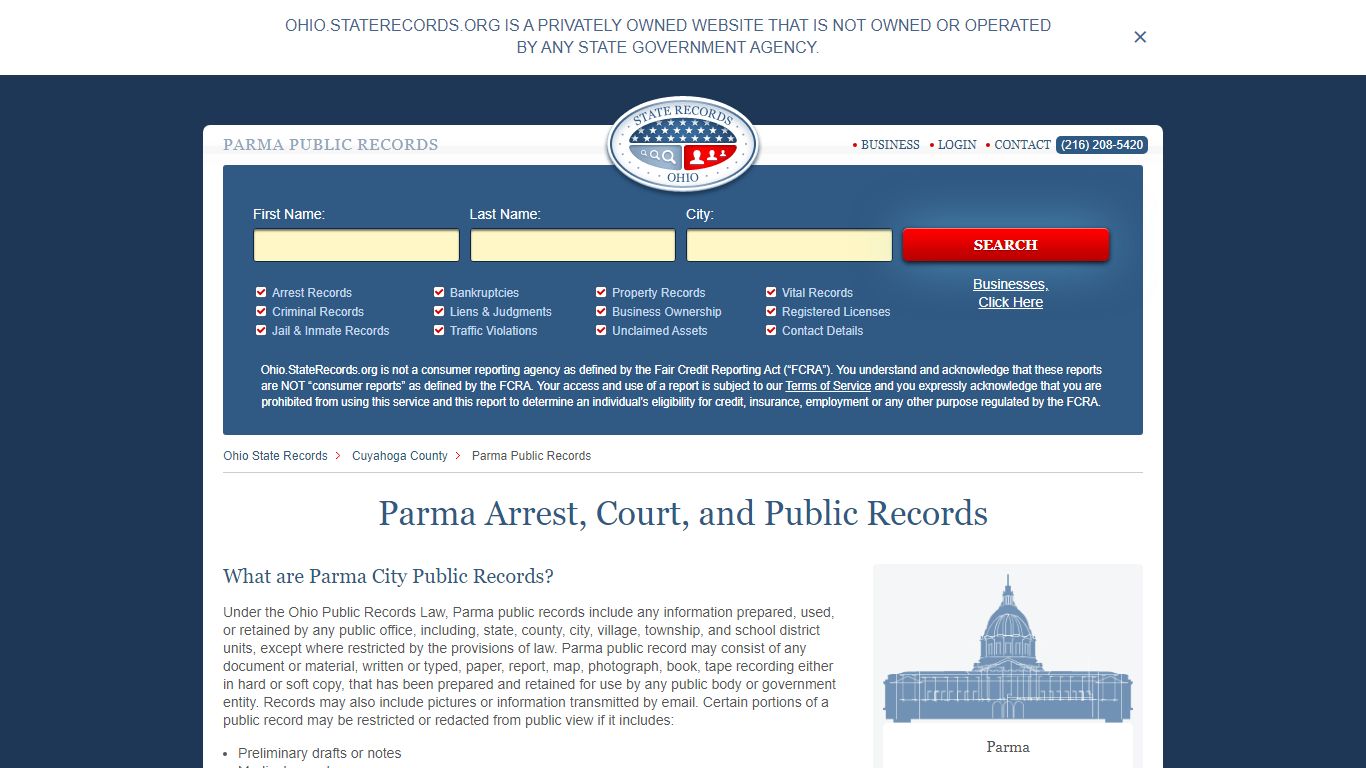 Parma Arrest and Public Records | Ohio.StateRecords.org